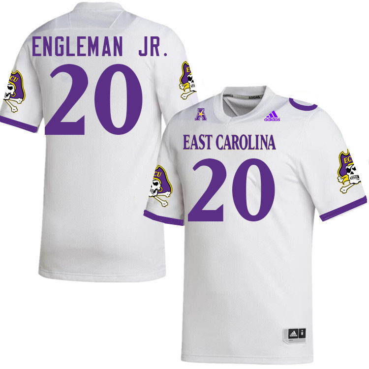 East Carolina Pirates #20 TJ Engleman Jr. College Football Jerseys,Uniforms-White